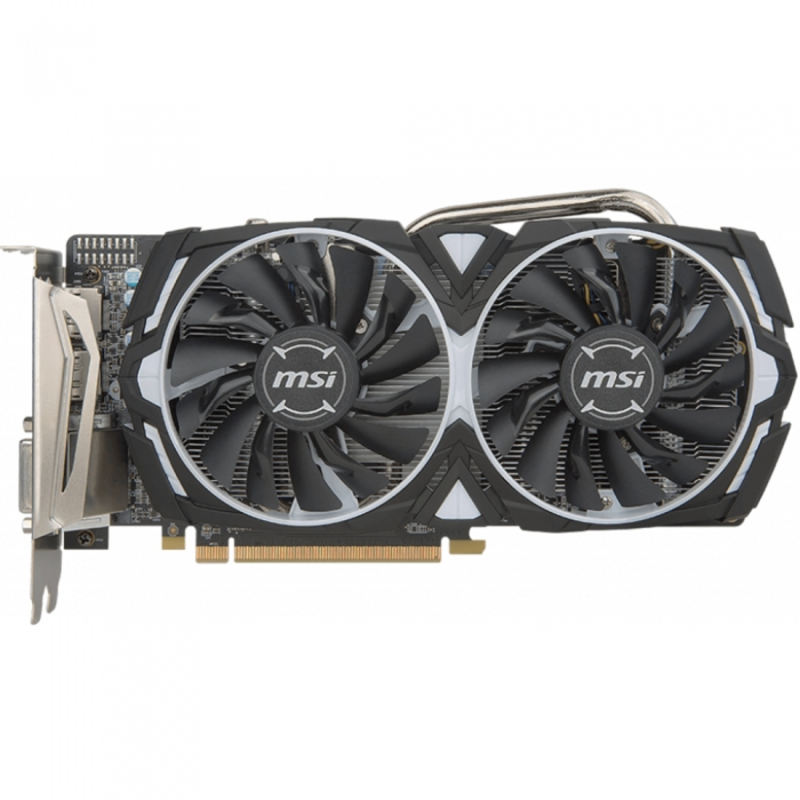 Видеокарта MSI Radeon RX580 ARMOR OC 8Gb GDDR5 256bit DVI-D, HDMIx2, DPx2 (RX580ARMOR8GOC) RTL