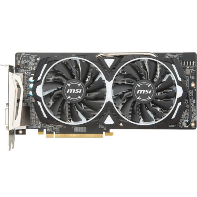 Видеокарта MSI Radeon RX580 ARMOR OC 8Gb GDDR5 256bit DVI-D, HDMIx2, DPx2 (RX580ARMOR8GOC) RTL