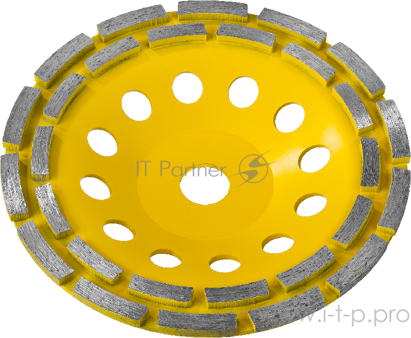 Чашка шлифовальная STAYER PROFESSIONAL 33381-180 алмазная сегментная двухрядная выс.22.2мм 180мм