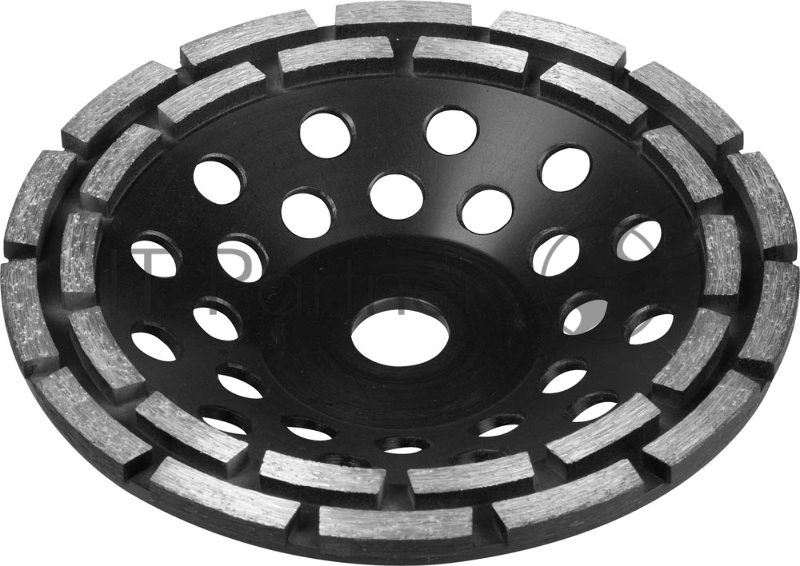 Чашка шлифовальная ЗУБР 33372-180 ЭКСПЕРТ алмазная сегментная двухрядная 22.2мм 180мм