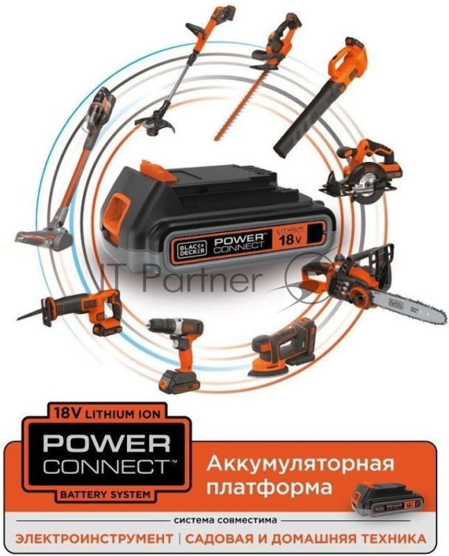Аккумулятор BLACK & DECKER BL1518-XJ 18В, 1.5Ач, Li-Ion
