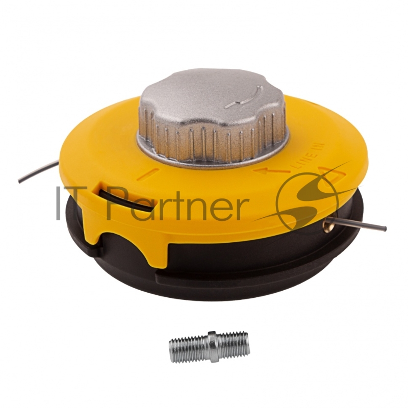 Катушка DENZEL 96322 тримм. полуавтомат. легкая заправка лески гайка m10x1.25 винт m10-m10 алюм.кн