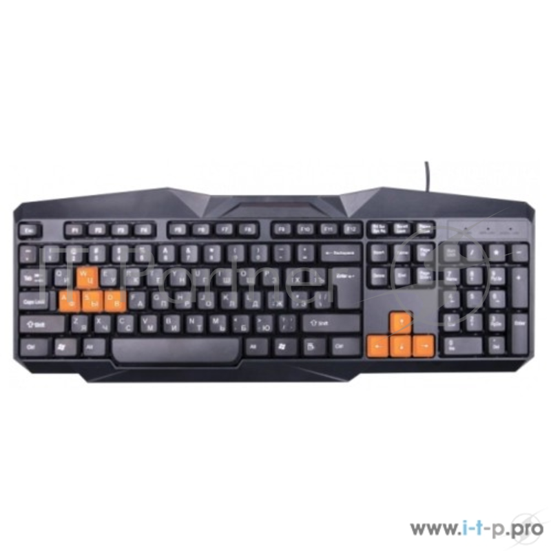 Клавиатуры RITMIX RKB-152 USB {проводн., кабель 1,35 метра, 104 кнопки, 8 оранжевых кнопок }