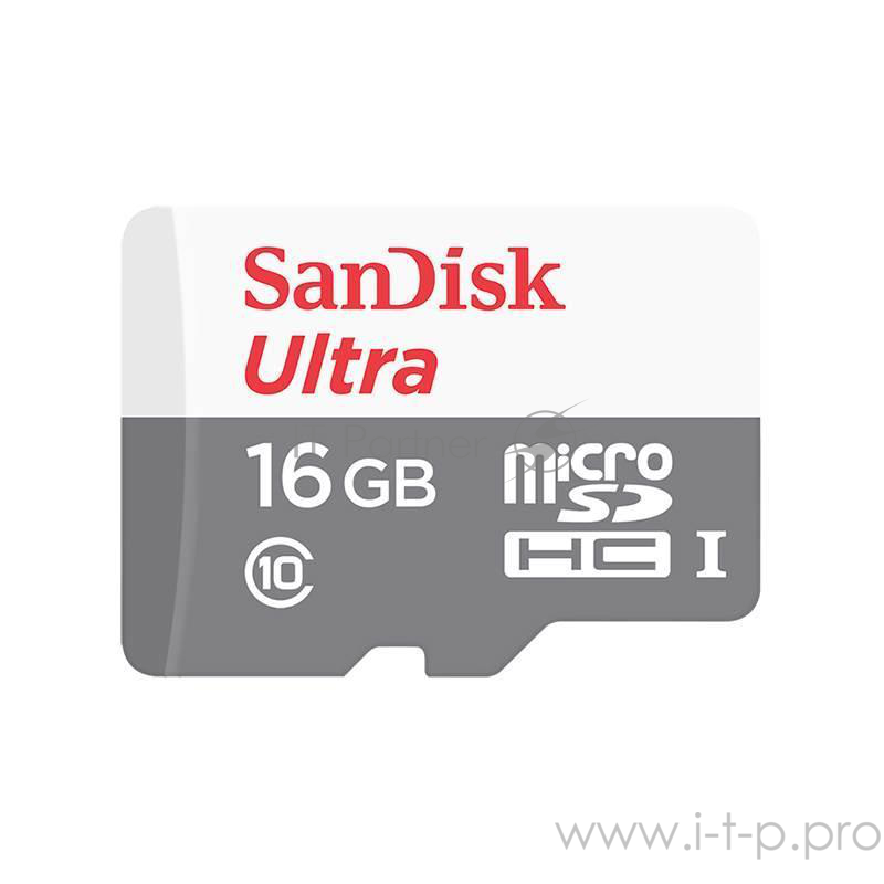 Карта памяти Micro SecureDigital 16Gb SanDisk SDSQUNS-016G-GN3MN {MicroSDHC Class 10, Ultra Android}