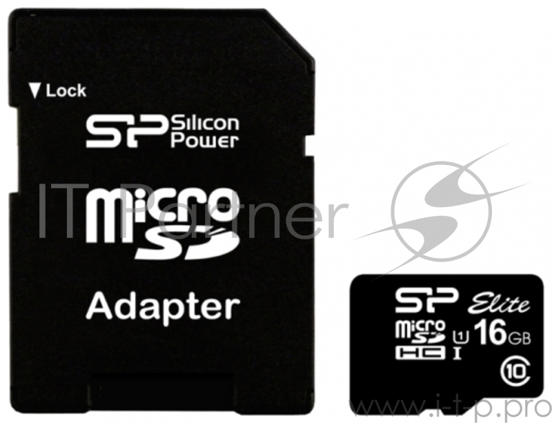 Карта памяти Micro SecureDigital 16Gb Silicon Power SP016GBSTHBU1V10-SP {MicroSDHC Class 10, SD adapter}