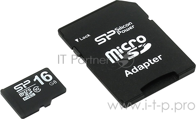 Карта памяти Micro SecureDigital 16Gb Silicon Power SP016GBSTH010V10-SP {MicroSDHC Class 10, SD adapter}