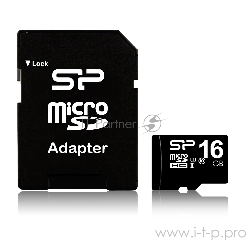 Карта памяти Micro SecureDigital 16Gb Silicon Power SP016GBSTH010V10-SP {MicroSDHC Class 10, SD adapter}