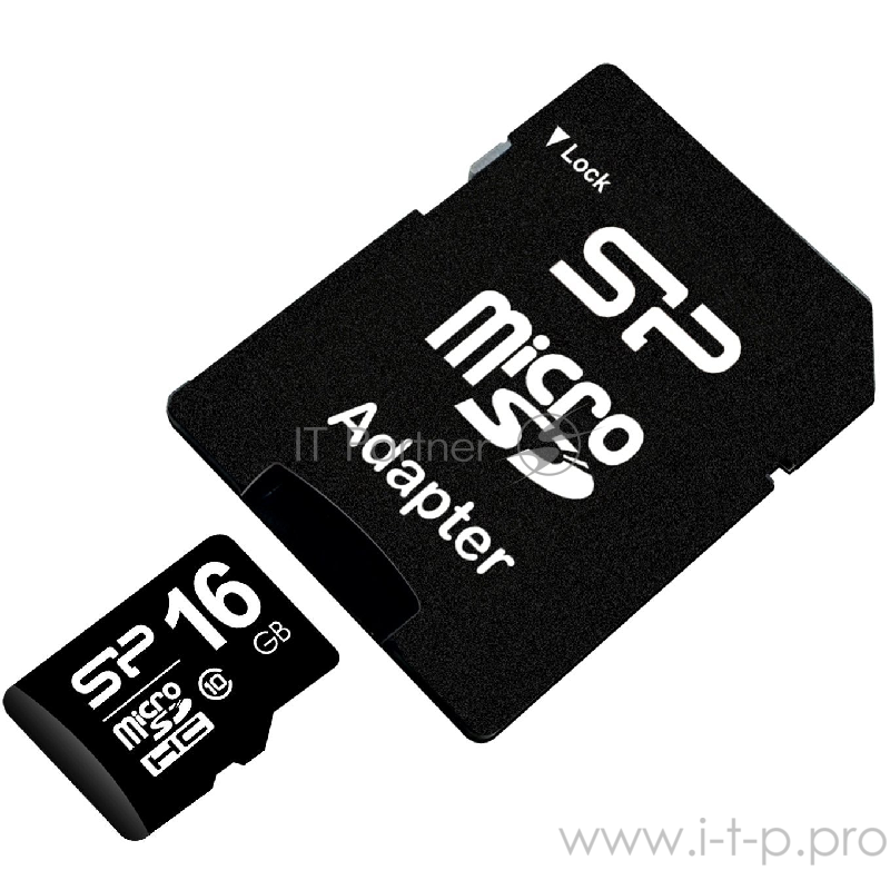 Карта памяти Micro SecureDigital 16Gb Silicon Power SP016GBSTH010V10-SP {MicroSDHC Class 10, SD adapter}