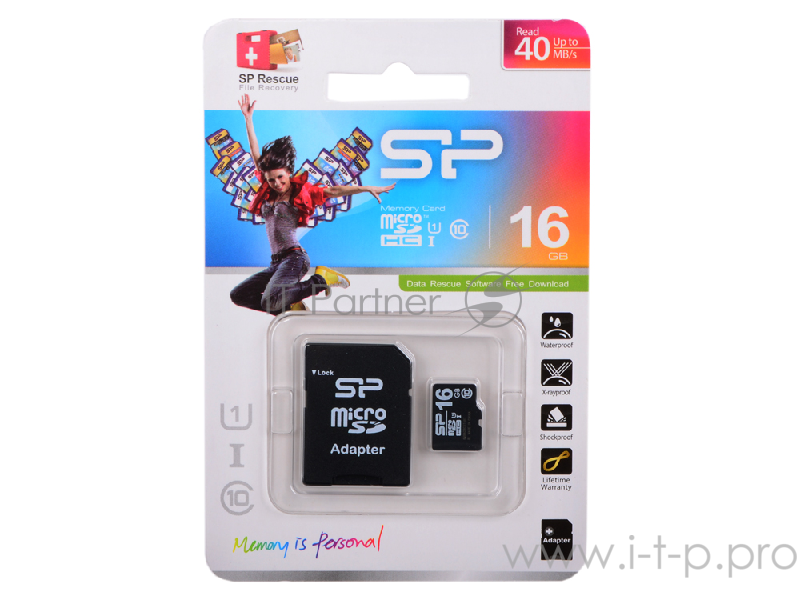 Карта памяти Micro SecureDigital 16Gb Silicon Power SP016GBSTH010V10-SP {MicroSDHC Class 10, SD adapter}