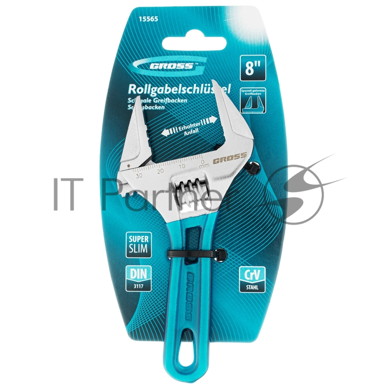 Ключ разводной GROSS 15565 (0 - 32 мм) 140 мм