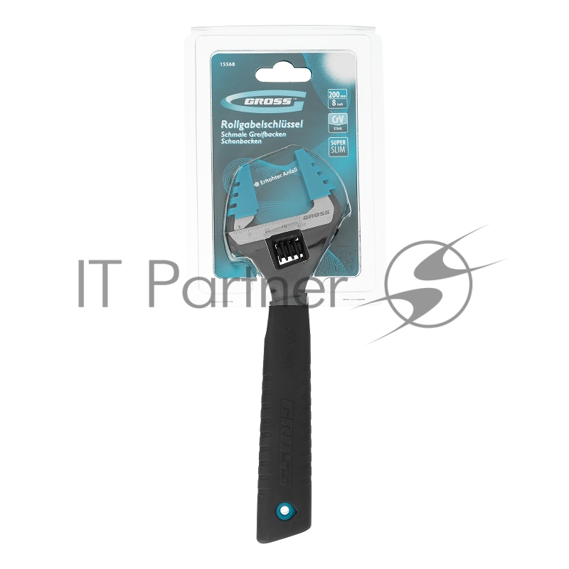 Ключ разводной GROSS 15568 (0 - 40 мм) 200мм