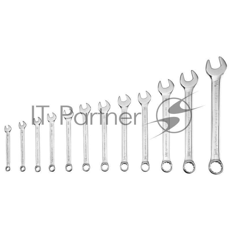 Набор комбинированных ключей GROSS 15149 (6-22мм) 12 шт CrV холодный штамп