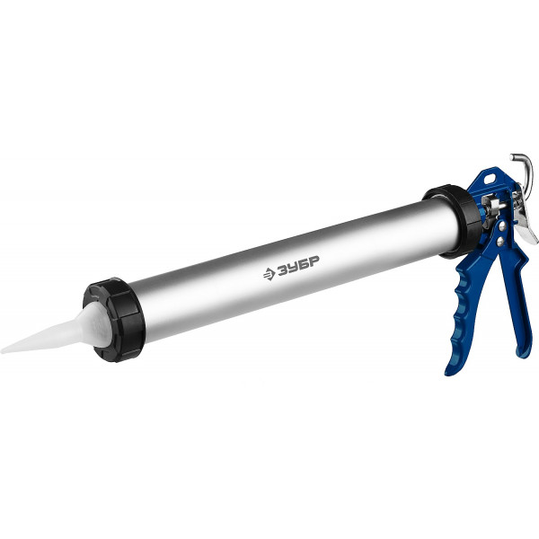 Пистолет для герметика ЗУБР 06633-60 ПРОФЕССИОНАЛ закрытый, алюминиевый корпус, 600мл