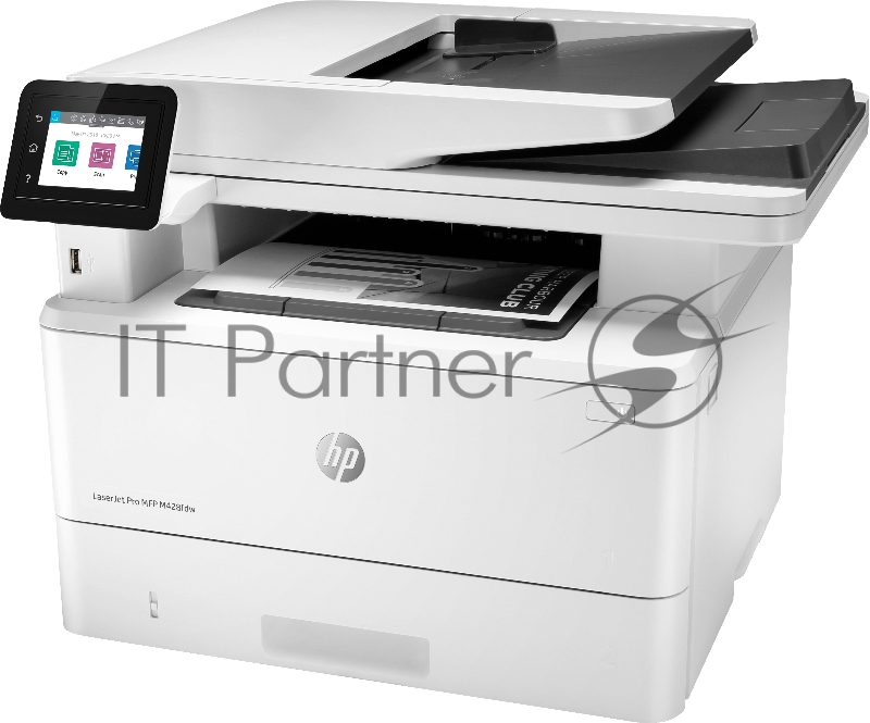 МФУ лазерный, HP LaserJet Pro MFP M428fdw (W1A30A), принтер/сканер/копир, {p/c/s/f,A4,600x600dpi,up to 4800x600,256Mb,Duplex,2 trays 100+250,ADF 50,USB2.0+Walk-Up/GigEth/WiFi/ warr}