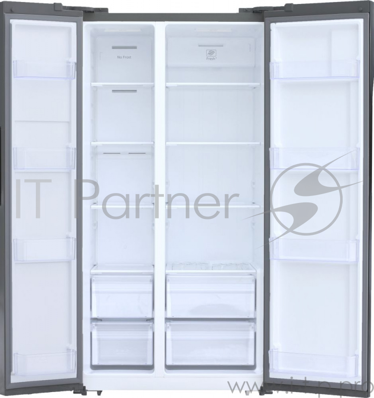 Холодильник Shivaki SBS-572DNFX нержавеющая сталь (двухкамерный)