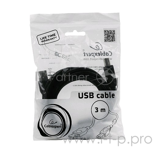 Кабель USB2.0 соединительный USB A-B Gembird CCF-USB2-AMBM-10 (3.0м)