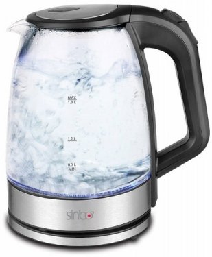 Чайник электрический Sinbo SK 7368 1.8л. 2200Вт черный (корпус: стекло)