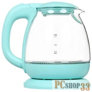 Чайник электрический Kitfort КТ-653-1 1л. 1100Вт голубой (корпус: пластик/стекло)