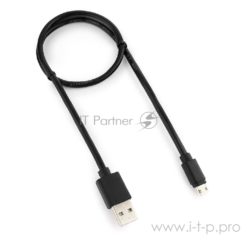 Кабель USB2.0 соединительный USB A-microB Gembird Cablexpert CC-mUSBDS-0.5M, с двусторонними разъемами (0.5м)