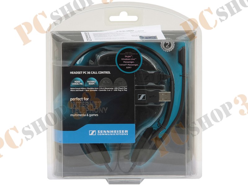Гарнитура Sennheiser PC 36 Call Control, с регулятором громкости