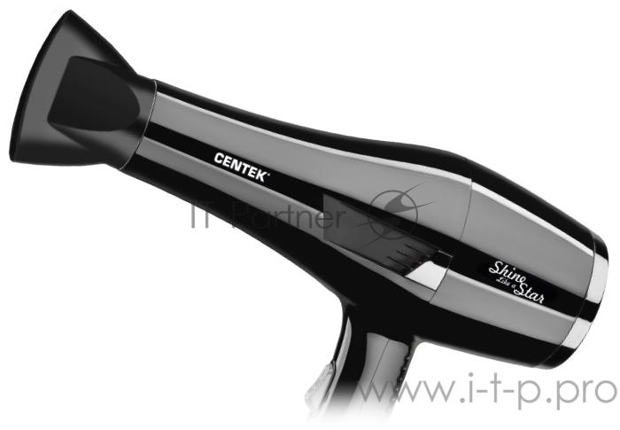 Фен Centek CT-2256 (черн) 2000Вт, 2 режима мощности, 2 режима температуры +холодный обдув