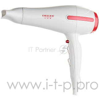 Фен DELTA LUX DL-0441 белый с розовым