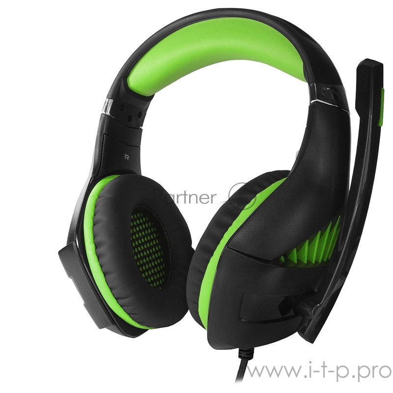 Гарнитура игровая CROWN CMGH-2002 Black&green