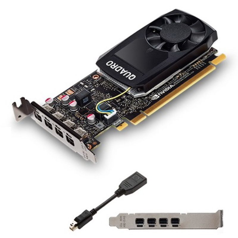 Видеокарта VGA PNY NVIDIA Quadro P1000, 4 GB GDDR5/128-bit, PCI Express 3.0 x16, 4?mDP1.4, 47 W, 1-slot cooler, blk