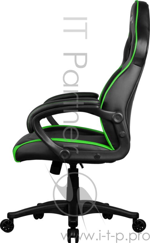 Кресло для геймера Aerocool AC60C AIR-BG , черно-зеленое, до 100кг, ШxГxВ : 65x74x113/120 см, газлифт 80 мм, механизм бабочка