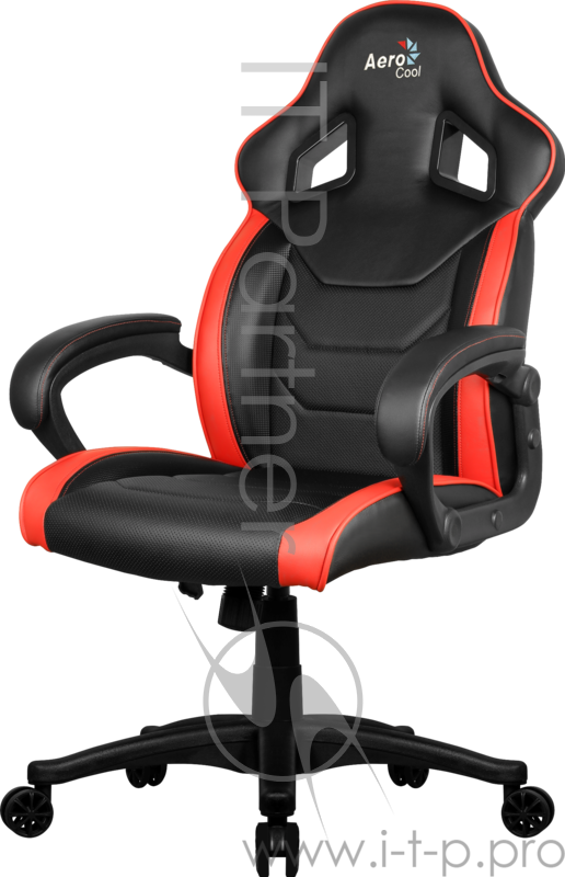 Кресло для геймера Aerocool AC60C AIR-BR , черно-красное, до 150кг, ШxГxВ : 65x74x113/120 см, газлифт 80 мм, механизм