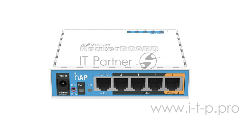 Сетевое оборудование MikroTik hAP RB951Ui-2nD (hAP) RouterBOARD hAP Беспроводная точка доступа