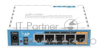 Сетевое оборудование MikroTik hAP RB951Ui-2nD (hAP) RouterBOARD hAP Беспроводная точка доступа