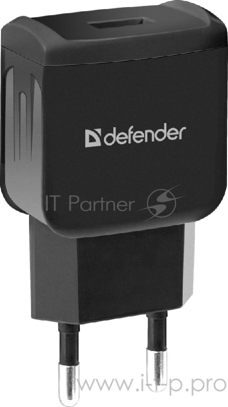 Defender Сетевой адаптер 1 USB, 5V/1А, черный, пакет (EPA-02) (83838)
