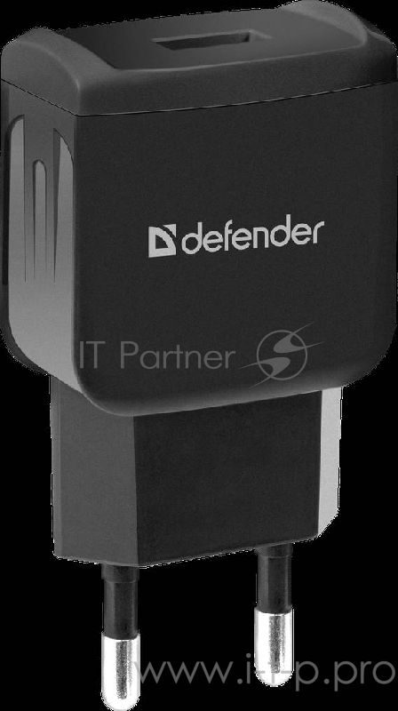 Defender Сетевой адаптер 1 USB, 5V/1А, черный, пакет (EPA-02) (83838)
