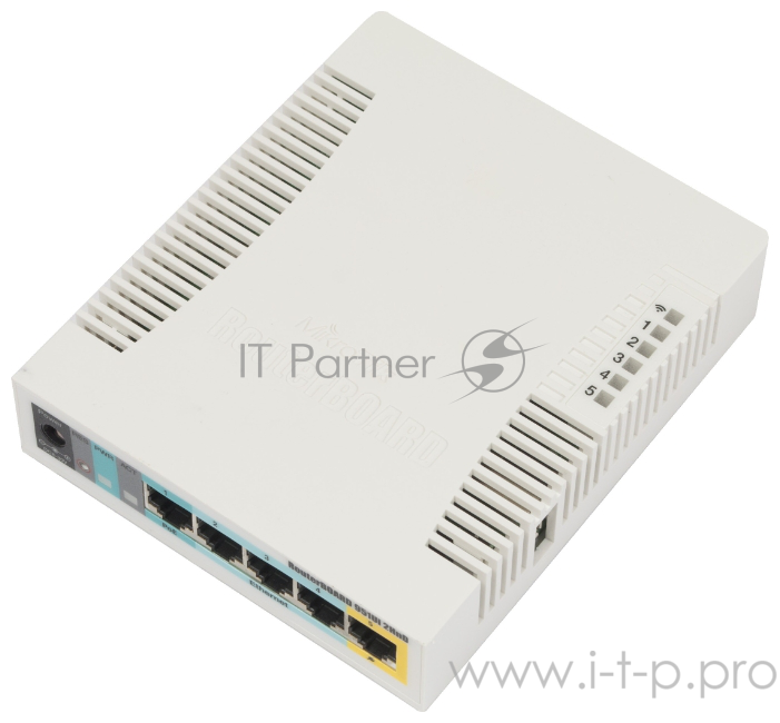 Сетевое оборудование MikroTik RB951Ui-2HnD RouterBOARD беспроводной роутер 600Mhz CPU, 128MB RAM, 5xLAN, built-in 2.4Ghz 802b/g/n