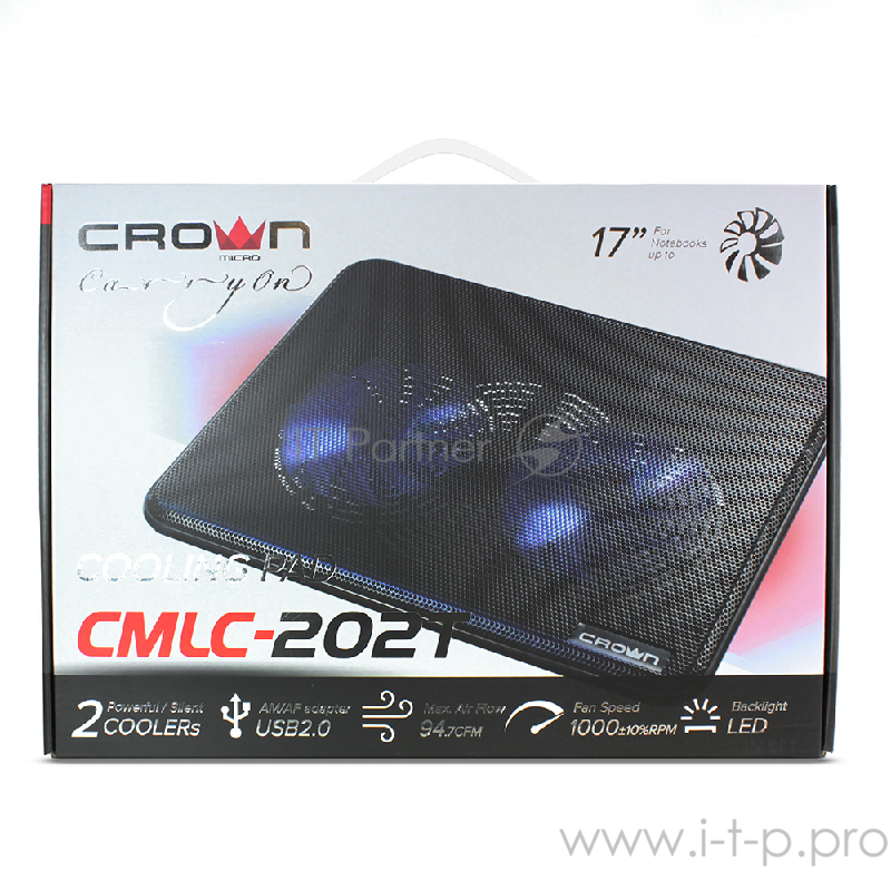 Аксессуар к ноутбуку CROWN Подставка для ноутбука CMLC-202T black (для ноутбуков до 17