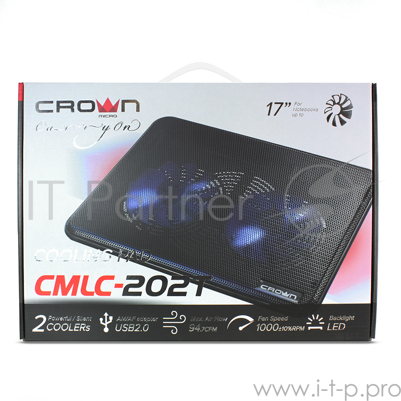 Аксессуар к ноутбуку CROWN Подставка для ноутбука CMLC-202T black (для ноутбуков до 17