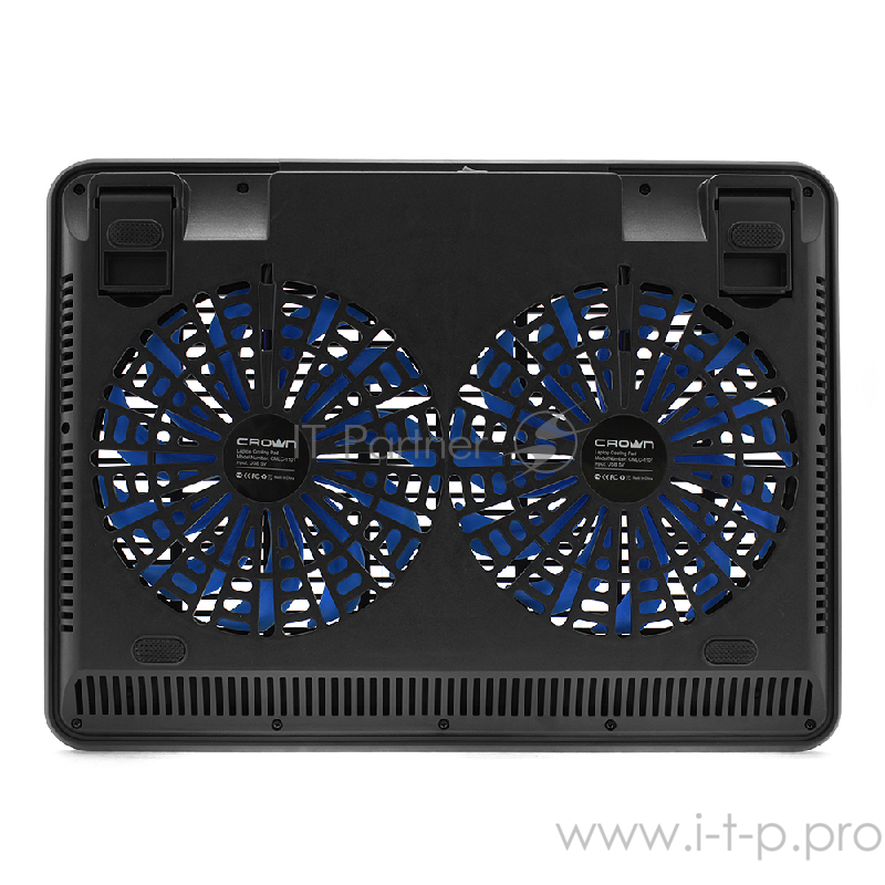 Аксессуар к ноутбуку CROWN Подставка для ноутбука CMLC-1101 black (17) ( Два тихих кулера 160мм, размер 380*280*36мм)