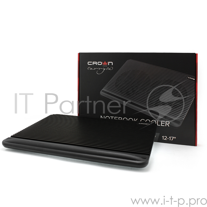 Аксессуар к ноутбуку CROWN Подставка для ноутбука CMLC-1101 black (17) ( Два тихих кулера 160мм, размер 380*280*36мм)