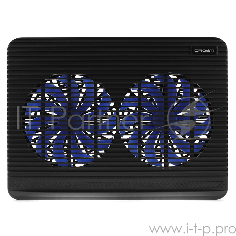 Аксессуар к ноутбуку CROWN Подставка для ноутбука CMLC-1101 black (17) ( Два тихих кулера 160мм, размер 380*280*36мм)