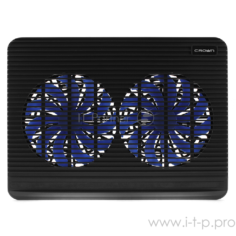 Аксессуар к ноутбуку CROWN Подставка для ноутбука CMLC-1101 black (17) ( Два тихих кулера 160мм, размер 380*280*36мм)