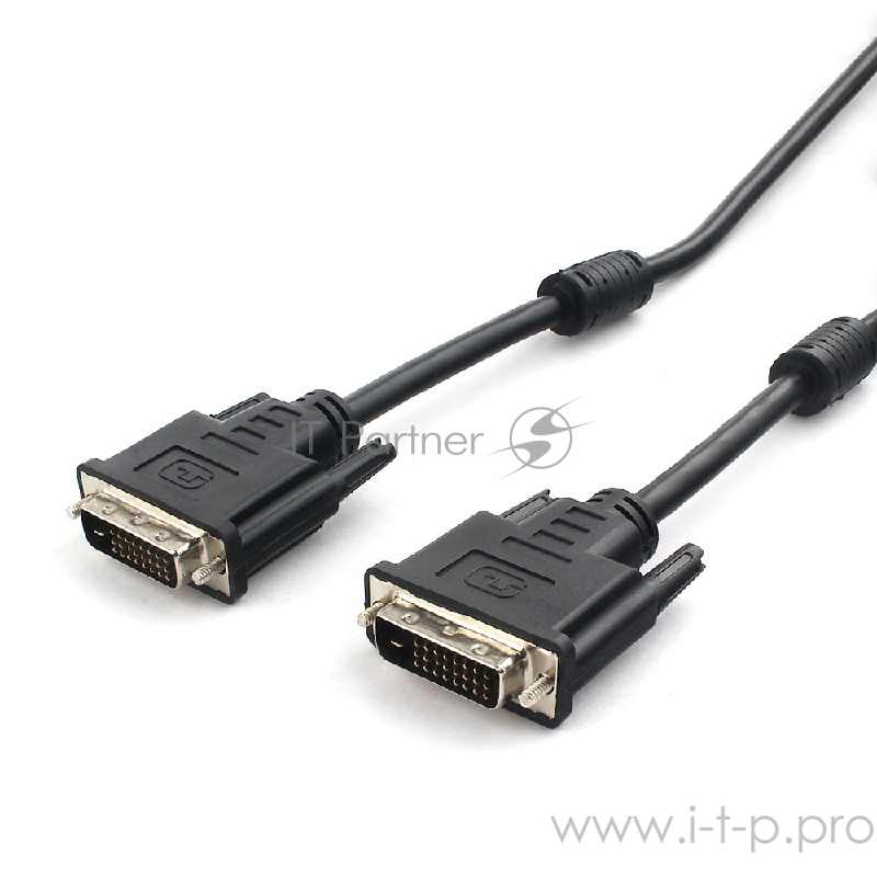 Кабель DVI-D dual link Cablexpert CC-DVI2L-BK-10M, 25M/25M, 10м, черный, экран, феррит.кольца, пакет