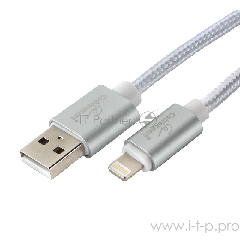 Кабель Cablexpert для Apple CC-U-APUSB02S-1.8M, AM/Lightning, серия Ultra, длина 1.8м, серебристый, блистер