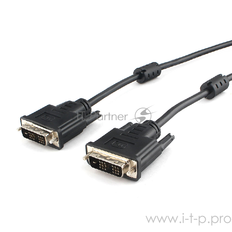 Кабель DVI-D single link Cablexpert CC-DVIL-BK-10, 19M/19M, 3.0м, CCS, черный, экран, феррит.кольца, пакет