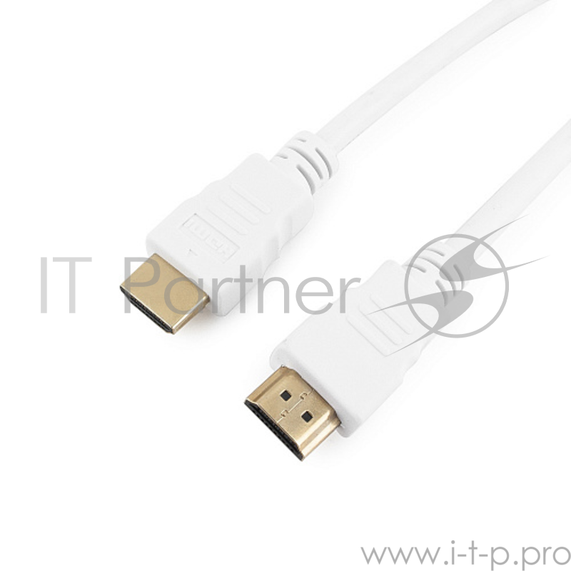 Кабель HDMI Gembird/Cablexpert , 3м, v1.4, 19M/19M, белый, позол.разъемы, экран, пакет(CC-HDMI4-W-10)
