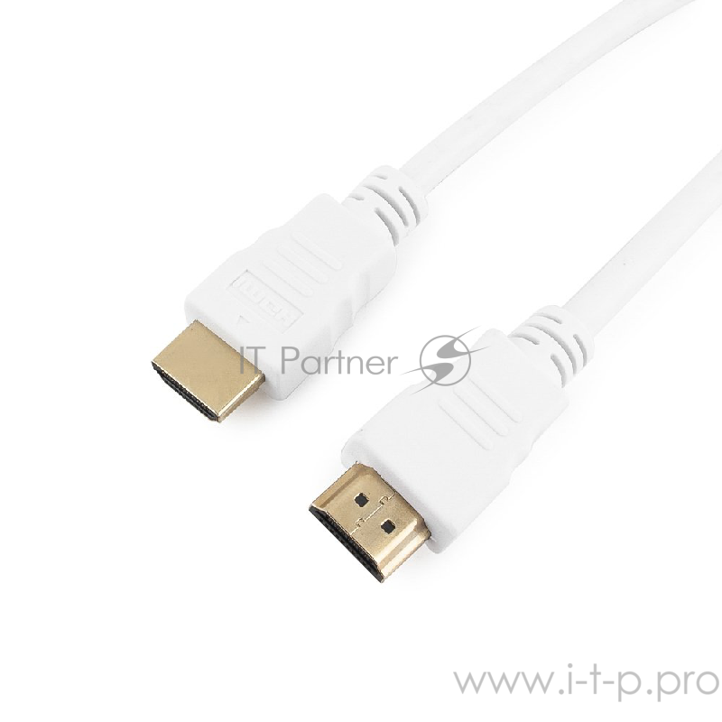 Кабель HDMI Gembird/Cablexpert , 3м, v1.4, 19M/19M, белый, позол.разъемы, экран, пакет(CC-HDMI4-W-10)