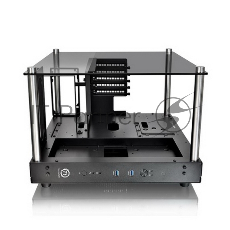 Корпус Case Tt Core P1 CA-1H9-00T1WN-00 mITX/ Wall Mount/ black / no PSU / Tempered Glass