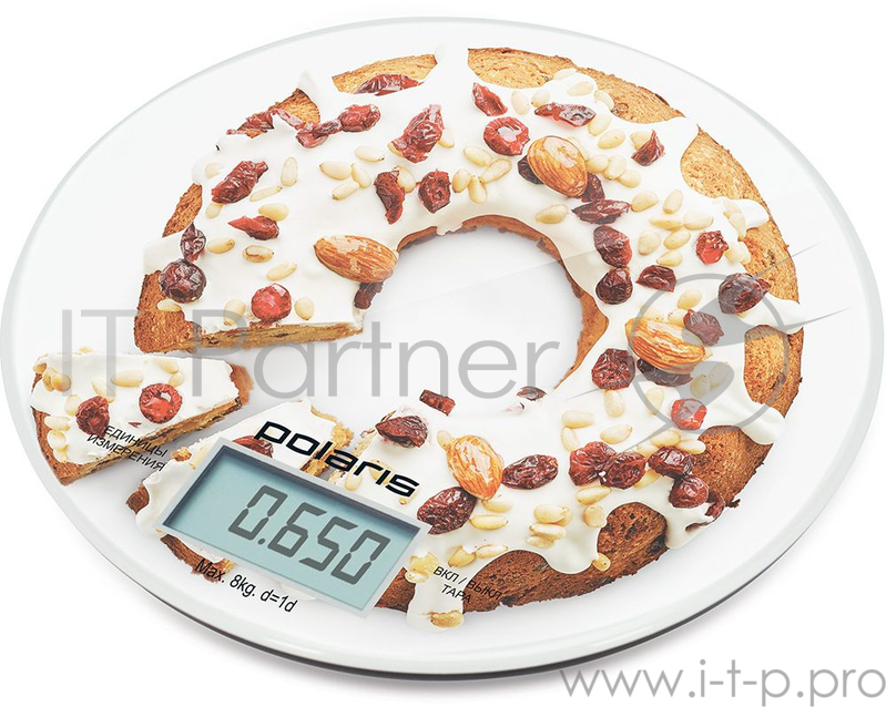 Весы кухонные электронные Polaris PKS 0855DG макс.вес:8кг рисунок