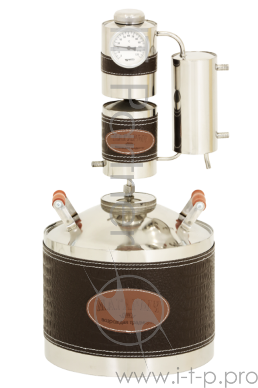 Дистиллятор МАГАРЫЧ МАШКОВСКОГО 12 , 12л., Коричневый/Экокожа
