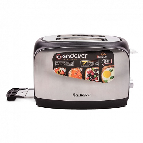 Тостер электрический Endever Skyline ST-121 черный/стальной